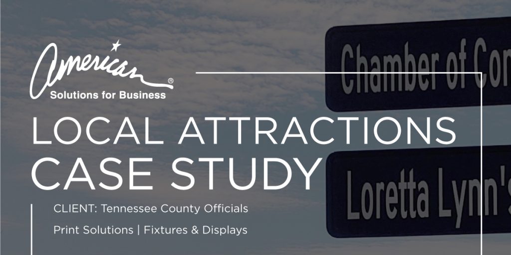 A promotional graphic for American Solutions for Business. The text reads 