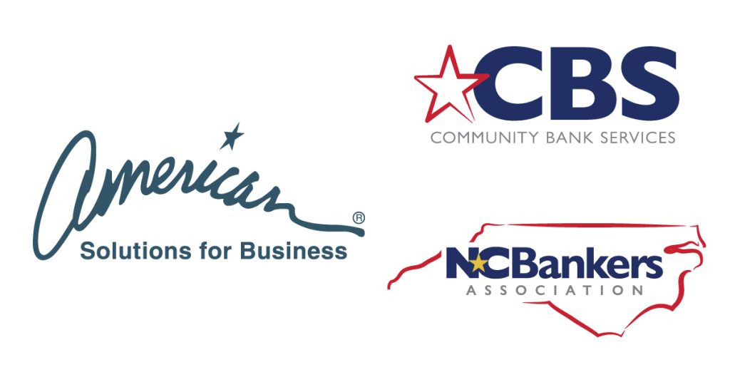 Three logos are displayed. The first logo is for American Solutions for Business with a cursive font and a star above the 